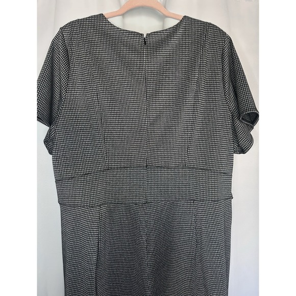 Lane Bryant Lena Shimmer Lurex Wide Leg Jumpsuit Black Silver Size 20 Pockets - Picture 6 of 11